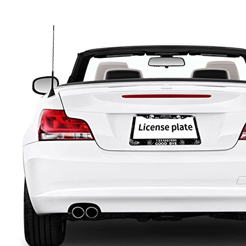 Set Of 2 Skull License Plate Frame Hand Skeleton License Plate Frame Aluminum Alloy License Plate Covers With 2 Holes And Screws Fits Standard Us And Canada Vehicles #TOP5