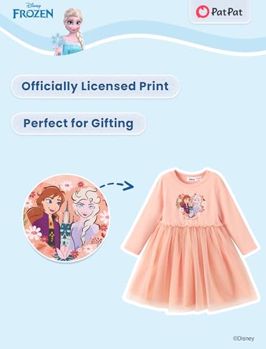 Image of Disney Princess Frozen Elsa Minnie Stitch Toddler Girl Tulle Tutu Dress Ruffle Sleeve Mesh Summer Birthday Party Clothes 2-9Y
