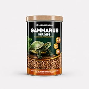 AF® Gammarus Getrocknet Wasserschildkröten, 750ml Getrocknete Garnelen +56% Protein, Bachflohkrebse Getrocknet Snack Reduziert Geruch, Shrimps Mix Frisch mit Zip