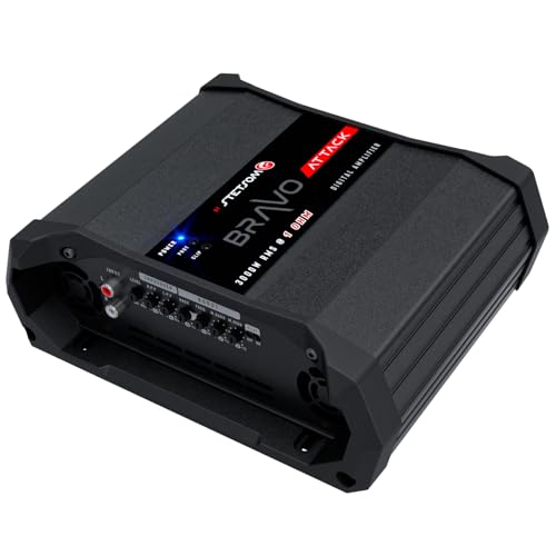 Image of Stetsom Bravo Attack 3000 1 Ohm Mono Car Amplifier, 3000.1 3K Watts RMS, 1Ω Stable Car Audio, Full Range HD Sound Quality, 3000x1, Crossover & Bass Boost, Car Stereo Speaker MD, Smart Coolers