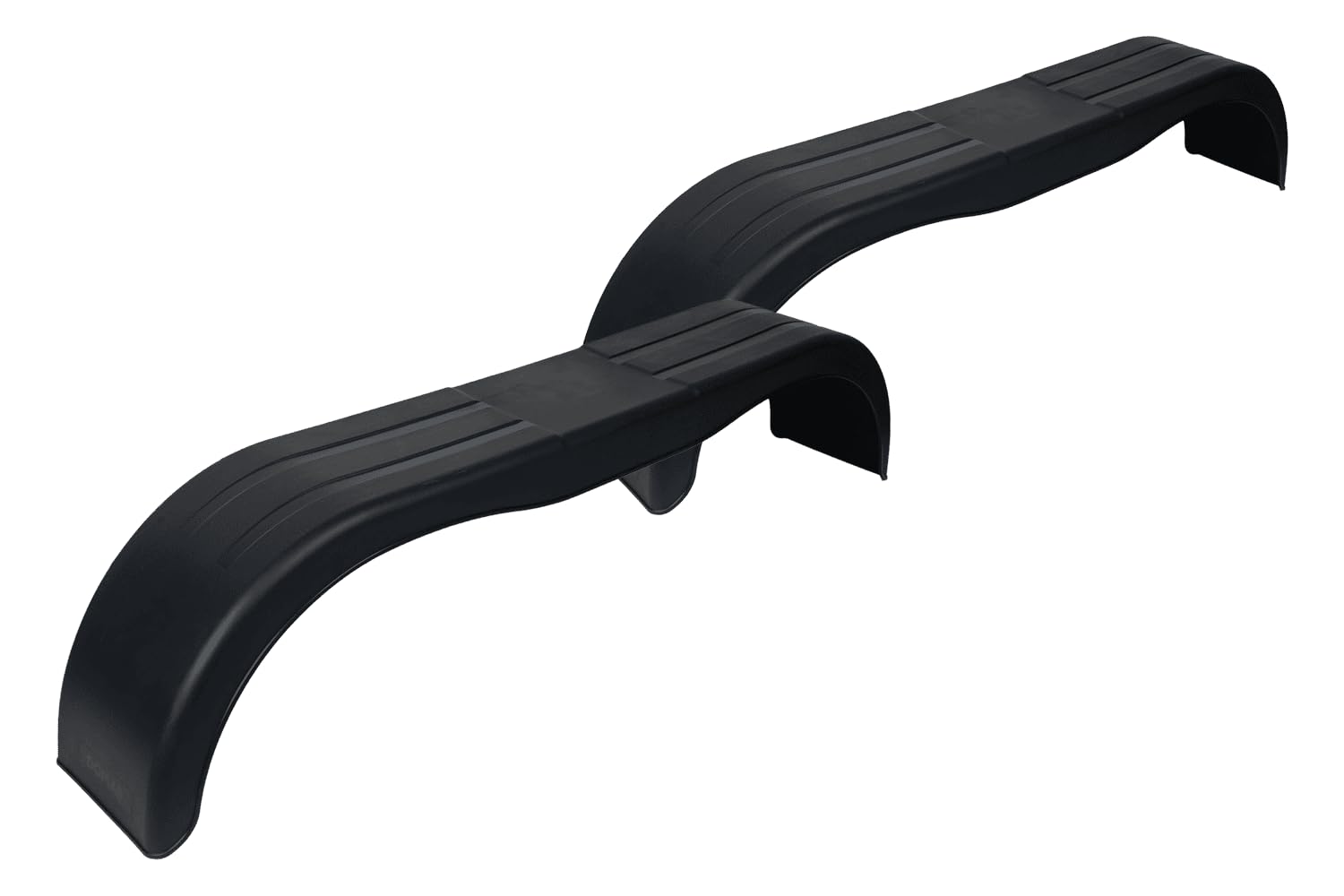 DOMAR Juego de Dos Guardabarros Doble Tandem Remolque 13 y 14 Pulgadas Paso Rueda Plano plástico 1500 x 240 mm Protector antibarro Accesorios carrocería comerciales