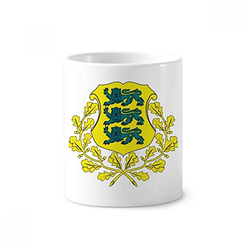 Tasse blanche emblème national Estonie, porte-brosse à dents de luxe