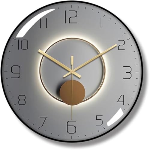 Image of Wall Clock 12 inch Silent Quartz Decorative Wall Clock Non-Ticking Classic Digital Clock Battery Operated Round Easy to Read Handheld Complete Home /Kitchen /Bedroom (407)