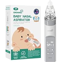 Nasensauger Baby | Nasensauger Baby Elektrisch| Nasensauger Baby Staubsauger Wiederaufladbar, Mit 3 SaugstäRken Musik & Licht Funktion Und 3 GrößEn Silikon Tipps (Grau)