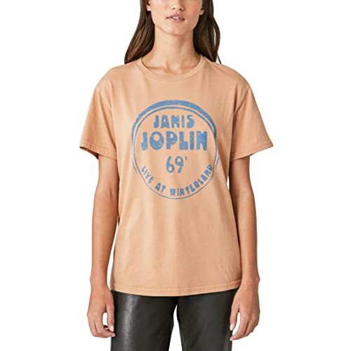 T-shirt Femme Lucky Brand Janis Live at Winterland style boyfriend en coton vintage