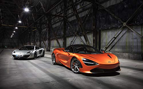 Iconic Arts Laminated 42x24 Poster: 2018 mclaren 720s 4k 8k Wide