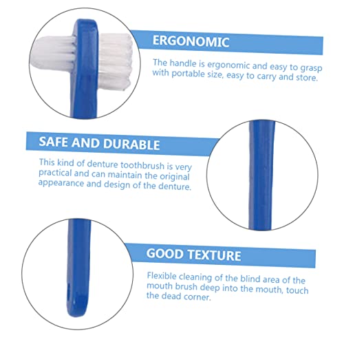 KOMBIUDA 2 Peças Escova De Dentes Falsa Escova De Dentes Para Dentadura Escova De Dentes Para Adulto