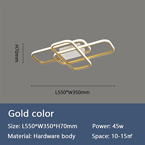Plafonnier LED moderne grand format éclairage anti zone ombre salon - 4