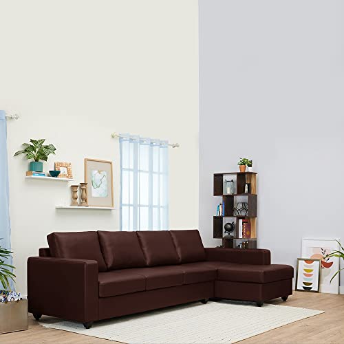 Image of Wakefit Sofa Set | 3 Year Warranty | Sofa 3 Seater, 3 Seater Sofa for Living Room, Wooden Sofa Set, 3 Seater + Left Aligned, Sofa for Living Room - Napper(Romance : Dark Fantasy)