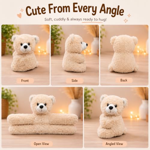 Image of Babique Teddy Plush Slap Wristband | Cute Animal Snap Wristband | Soft Plush Wearable Toy Bracelet for Kids, Boys & Girls | Adjustable Snap Band | Pack of 1