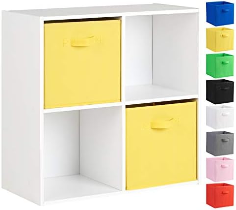 Hartleys White 4 Cube Unit and 2 Storage Drawers - Choice of Colour