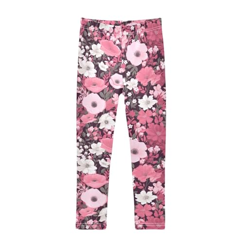 Girls' Leggings Flowers Floral Pink Kids Yoga Tights Pants 1 Pack 20850010