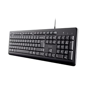 Trust Taro Clavier Filaire USB AZERTY Français, Touches Plates, Noir