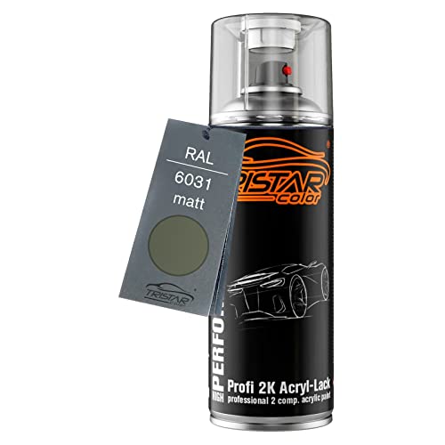 RAL 6031 Bronzegrün matt 2K Acryl Spraydose Sprühdose Sprühlack Spritzlack 400 ml schnelltrocknend