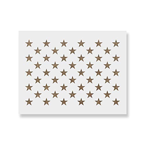 50 Stars Stencil - Military Stencils Perfect for Crafting Patriotic Military Decor, Star Stencil