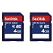 SanDisk SDSDB2L-004G-B35 4 GB Class 4 SDHC Flash Memory Card  (Pack of 2)