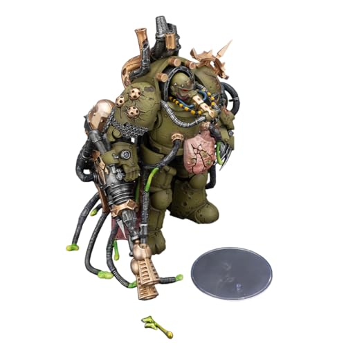 Image of JOYTOY Death Guard Lord of Virulence Warhammer 40K 1 /18 Action Figures Death Guard Lord of Virulence with Power Fist and Twin Plague Spewer 5.59 inch Collectible Model Birthday Gifts, JT02908