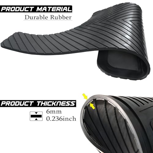 Image of AUTOXBERT Universal Rubber Mud Flaps for Pickups, SUVs, Trucks and Vans | 2PCS Heavy Duty All-Weather Splash Guards with Stainless Steel Night Reflectors, 19 inch x 11 inch, Drilling Required