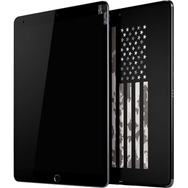 Skinit Decal Tablet Skin Compatible with iPad Air 2 - Officially Licensed Black and White Camo American Flag Design