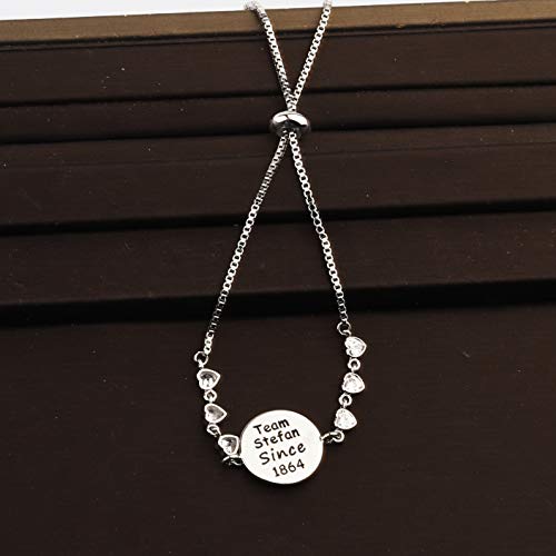 Image of CENWA Team Damon /Stefan /Salvatore Since 1864 Adjustable Bracelet Vampire Fandom Gift Idea
