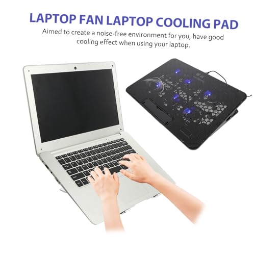Base de enfriamiento ajustable para laptop con ventiladores silenciosos miniatura 7