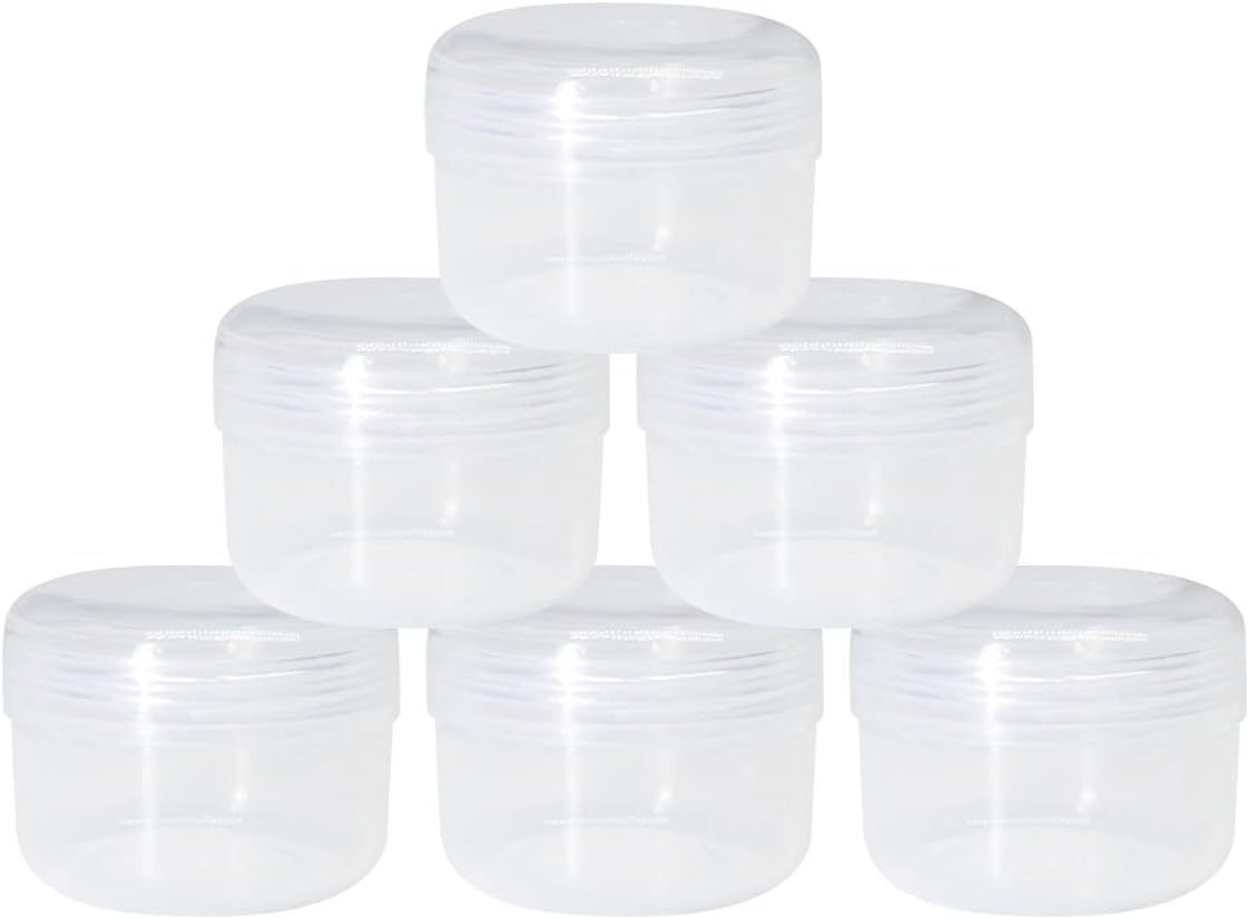 Nsb Herbals Clear / Transparent 10 GM / ML Empty Jar / Container For Storing Eyeshadow, Makeup, Face Cream, Lip Balm, Jewellery, Watch Parts, Beads (Pack of 12)