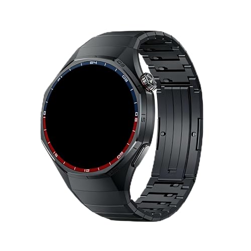 PPXZDZQXXJJ No Gaps Titanium Strap For Huawei Watch GT6 Pro 46MM Specialized Metal Bracelet For Huawei GT6Pro Replace Wristband Accessories(Black)