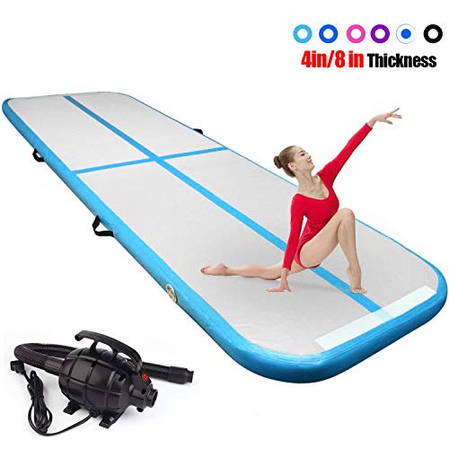 FBSPORT 8inches/4 inches Thickness airtrack mat, 10ft Tumble Track air mat for Gymnastics