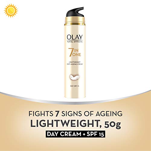 Image of Olay Day Cream Total Effects 7 in 1 Anti-Ageing Lightweight Moisturiser SPF 15, 50g