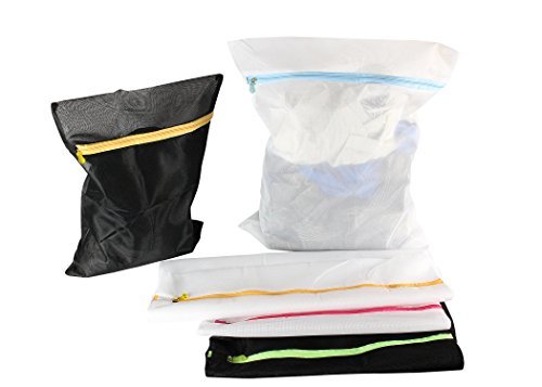 MESH LAUNDRY BAGS - Lingerie Bags for Laundry, Delicates, extra large, 3 larges, medium - Set of 5