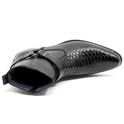 Metrocharm Diego-04 Men's Belt Buckle Chain Strap Western Cowboy Boots4