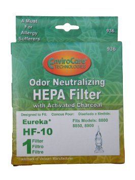 EnviroCare Replacement HEPA Vacuum Filters Designed to Fit Eureka HF-10 Upright models 8800, 8850, 8900 2 Filters
