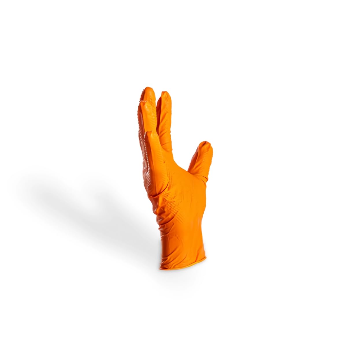 ARLI Edge Grip Nitril Einweghandschuhe Größe L orange 8,5 g Diamantstruktur puderfrei Arbeitshandschuhe Werkstatt Industrie Montage Automotive Handschuhe (500 Stück)
