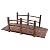 Kcelarec Wooden Garden Arch Bridge Footbridge Decorative Backyard Bridge with Double Safety Railings Outdoor Lawn Pond Bridge Walkway for Garden Yard