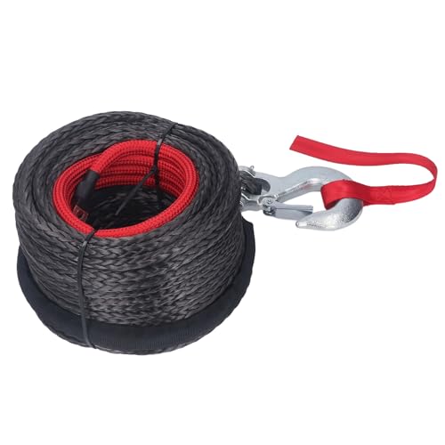 Corda Sintetica per Verricello, Corda in Plastica Sintetica 30M Verricelli Argano Resistente Ai Raggi UV Corda Forestale Resistente All'Usura Corda per Rimorchio per Verricello