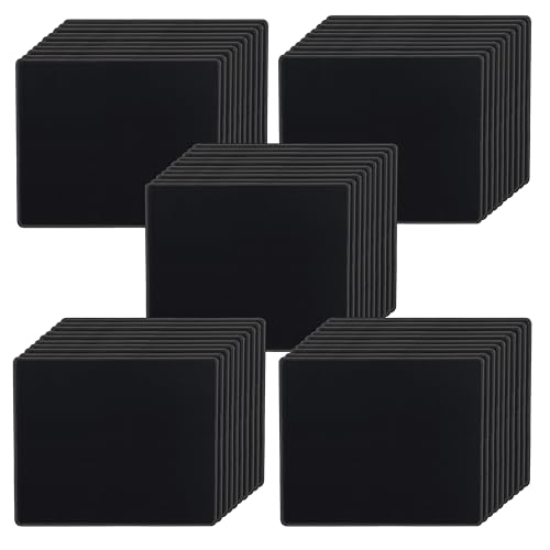 SaiTech IT 50 Pack Mouse Pad with Stitched Edges Non-Slip Rubber Base, Premium-Textured and Waterproof Mousepads Bulk, Mouse Pad for Computers, Laptop (8.66 x 7.1 Inch) - Black