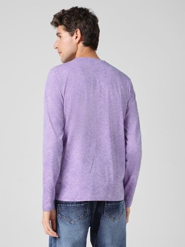 Image of Urbano Fashion Men's Printed Full Sleeve Slim Fit Cotton T-Shirt