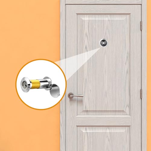 3er Set Türspion mit Sichtschutz – 220° Weitwinkel Spion für Haustür (Echtglas) – Ø 16mm, Einstellbar für 40-60mm – Einfacher Austausch (Türspion ohne Bohren bei vorhandenem Loch) – Silber