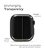 Ringke Slim [Anti-Yellowing Material / 2 Pack] Compatible with Apple Watch Series 10 Case (46mm) Sturdy Solid Transparent Cover + Extra Color for Women, Men - Clear + Matte Black