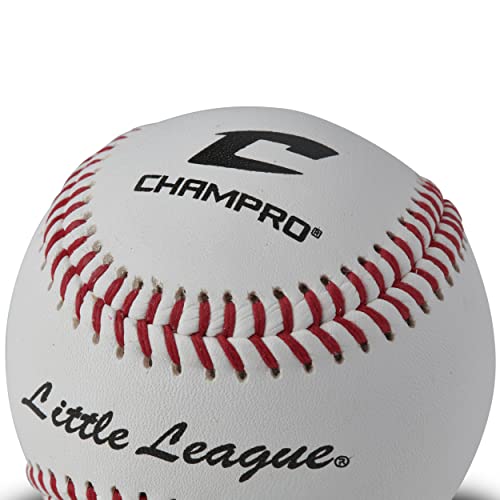 Champro Little League Baseballs With Full Grain Leather, Double Cushion Cork Core, 12 Pack #TOP3