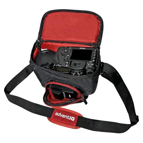 Image of Camera Bag Compact Retrospective Camera Shoulder Bag for DSLR /SLR & Mirrorless - Fits Nikon, Canon, Sony - Camera Bag for Travel - Shockproof Sling Case for Lens - Water-Resistant