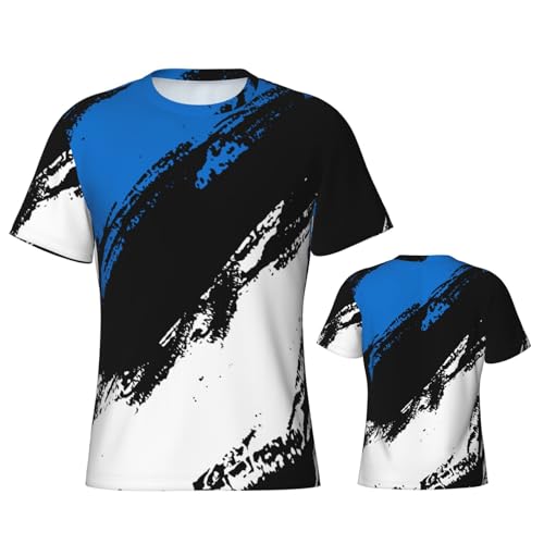 Tee shirt sport drapeau de l'Estonie homme pour running et workout