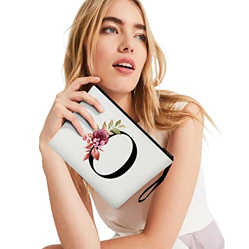 Vavabox A-Z Personalized Makeup Bag,Birthday Gifts For Women Mom,Gifts For Best Friend,Bride Bridesmaid Cosmetic Bag (O) #TOP5