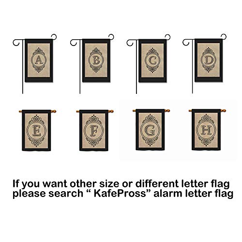 Kafepross Alarm Clock Shape Letter Garden Flags Monogram F Yard Banner 12.5X18 Print Both Sides #TOP4