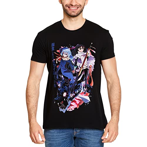Elbenwald Meine Wiedergeburt als Schleim in Einer Anderen Welt T- Shirt mit Slime Crew Frontprint für HerrenDamen Unisex Baumwolle schwarz - XL Cover