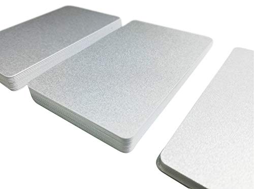 Plastikkarten Silber | Premium Qualität aus Deutschland | Wahlweise zwischen 5-500 Stück | Lebensmittelecht | EC-Kartenformat | Blanko PVC Karten | NEU!