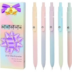 Vanhench 5Pcs Gel Pens, 0.5mm Black Ink Cute Pens for Journaling, Nurse Gifts Accessories for Work, Preppy Stuff & Aesthetic Trendy Stuff, Cool Teen Girl Gifts for 8 9 10 11 12 13 14 Year Old Girl