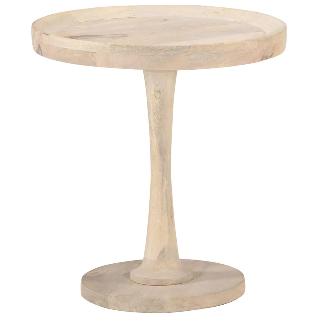 Table d'appoint manguier massif Ø50x55, bout de canapé vintage et meuble rangement salon