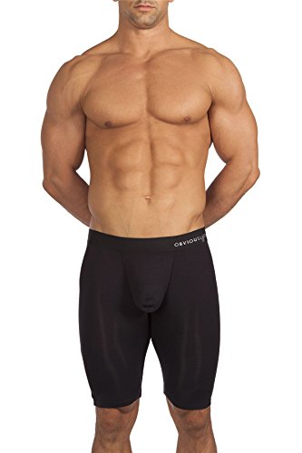 Obviously Apparel Basics Collection - AnatoMAX Boxer Brief 9 inch Leg - Black - Small