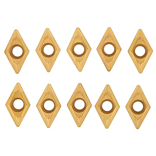 DCMT11T308 DCMT32.51 Carbide Inserts for CNC Lathe, Steel Processing Turning Tool with TIAIN Coating, Easy Installation, High Performance, Durable